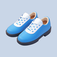 pair of blue shoes isolated background