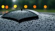 © tuiphotoengineer - Mesmerizing Raindrops on Car Roof with Distant City Lights Reflection   Calm and Cinematic Effect of Water Droplets on Automotive Glass Surface