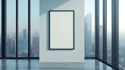 Blank Canvas Cityscape Modern Minimalist Interior Design