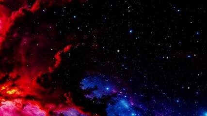 Wall Mural - starry sky, colorful nebulae, cosmic dust, universe, galaxy space