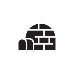 Wall Mural - igloo icon flat line illustration