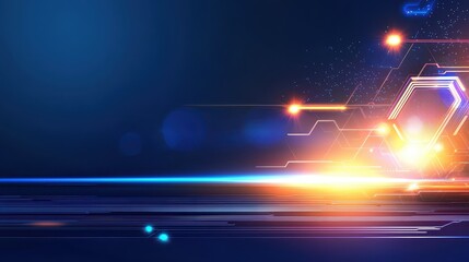 Wall Mural - abstract minimalistic tech layout with very light digital lines and glowing data points.
