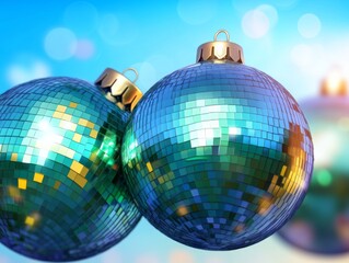 Aufkleber - Vibrant Retro Holiday Disco Ball Texture Close-Up for Festive Designs