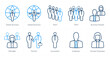 © popcornarts - A set of 10 Human Resources icons as global business, team, business people