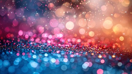 Wall Mural - A Macro Shot of Vibrant Sparkling Confetti on a Neutral Background