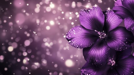  A tight shot of a purple flower against a matching background Bokeh of soft light illuminates petals from above