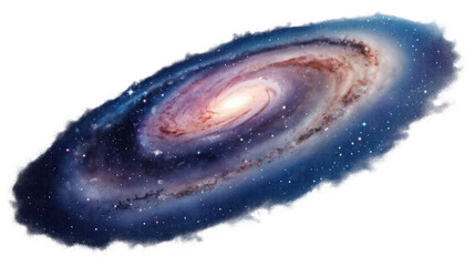 Wall Mural - a galaxy isolated on transparent white background, clipping path