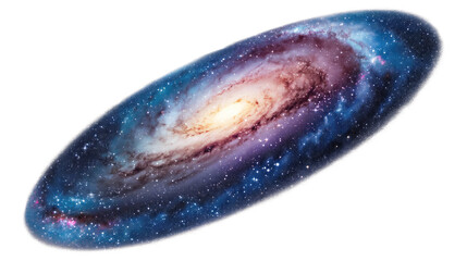 Wall Mural - a galaxy isolated on transparent white background, clipping path