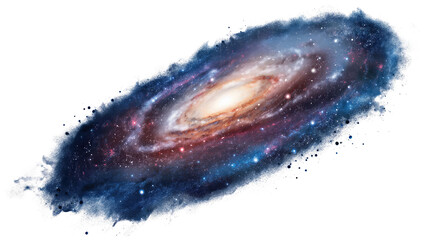 Wall Mural - a galaxy isolated on transparent white background, clipping path