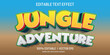 © Arohim Art - editable jungle adventure vector 3d text effect with modern style design
