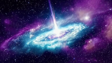 animation presents breathtaking flight clouds star fields outer space glowing nebulae stars highqual
