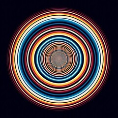 Wall Mural - colorful spiral pattern with swirling circles and rainbow hues, creating a psychedelic backdrop