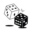 © Creative studio  - Rolling dice game icon, perfect for gaming
