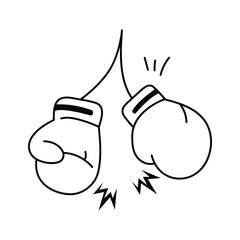 Wall Mural - Trendy style boxing gloves vector in modern style