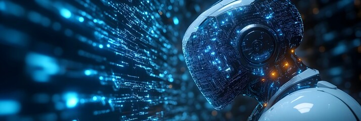 Aufkleber - Communication Industry Driven by Intelligence and Advanced Algorithms - Innovative Digital Transformation Powering Efficiency,Productivity and Connectivity in the Modern Business Landscape.