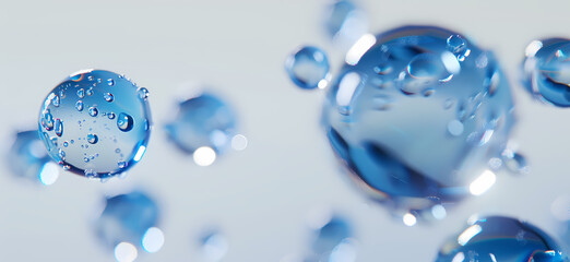 Water droplets and bubbles