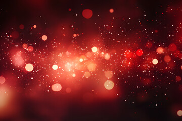 Poster - red glow particle abstract bokeh background