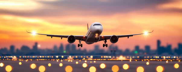 the plane at the airport has just taken off