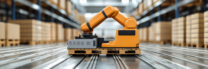 Aufkleber - Cutting-Edge Robotic Palletizers Streamlining Efficient Distribution for the Modern Food Industry Supply Chain