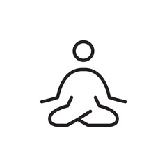 Poster - Yoga icon Flat line illustration