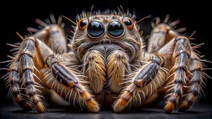 Intricate Wolf Spider Details Revealed Up Close