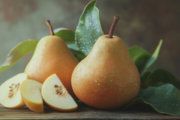 a fresh and delicious pear isolated on white background