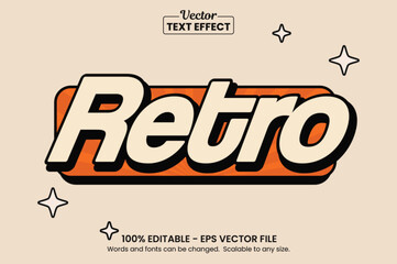 Retro vintage text effect, Editable text effect