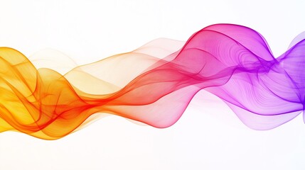 colorful abstract line waves on white background