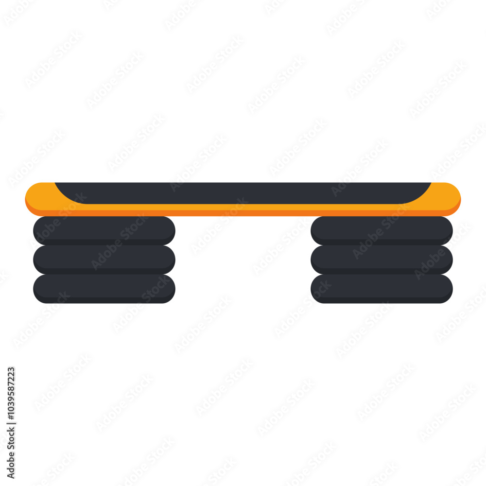 Step platform vector cartoon illustration isolated on a white ...
