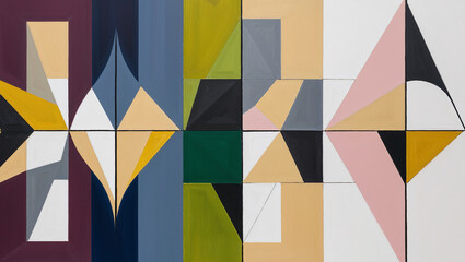 Wall Mural - Abstract Geometric Composition in Vibrant Colors