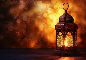 ornate lantern with warm glow