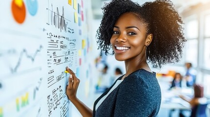 Engaging Young Woman in Modern Office Setting