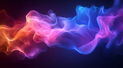 Poster - A colorful flame with orange and blue streaks