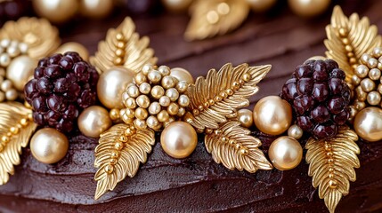 Luxurious Dessert Sculpture with Acanthus Leaves