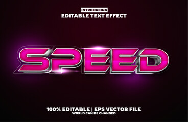 Speed new editable text effect in new modern trend style