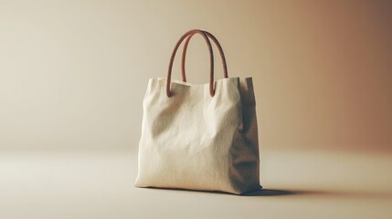 High-Quality Mockup of a Blank Shopping Bag Isolated on a White Background for Branding and Marketing Use