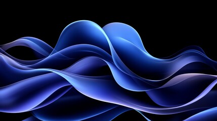  a blue wave against a black background