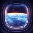 © Stefan - Earth in a space ship window porthole