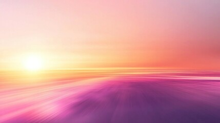 Wall Mural - abstract vibrant sunset over an ocean with gradient pink and orange hues generative ai
