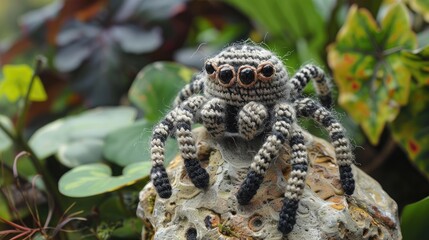 Handmade crochet spider stuffed animal