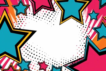 Canvas Print - star border backgrounds graphics pattern.