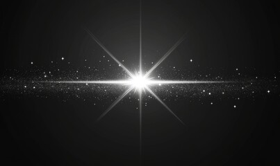 Leinwandbilder - A white light flares out. A glowing light explodes. Rays from the sun, bright flashes. Special lens flare light effect.