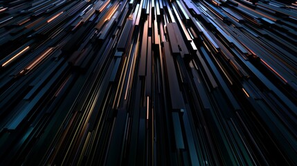 Fototapete - From a view point, a warp effect futuristic space tunnel and digital city are seen.