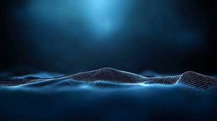 Fototapete - Blue background 3D rendering of an abstract digital network connection