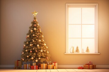 Wall Mural - Christmas tree light plant.