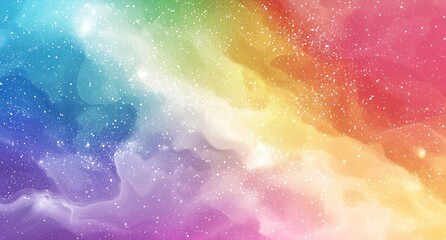 Wall Mural - pastel-colored dreamy nebula with sparkles generative ai