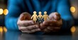 © AI Visual Vault - Protecting the Family Unit: Hands gently cradling a golden family figurine, symbolizing care, protection, and the importance of family bonds.  A poignant image representing love, security.