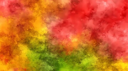 Wall Mural - Abstract Watercolor Background with Red  Orange  Yellow and Green Colors