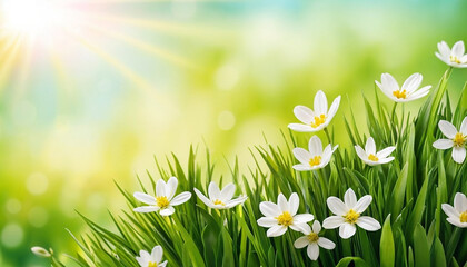 Wall Mural - spring background or summer background 