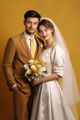 Wall Mural - Wedding portrait fashion flower.